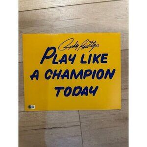Rudy Ruettiger signed autographed Play Like A Champion Today 11x14 Photo Beckett